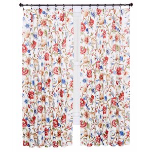 Chaslyn Jacobean Nature / Floral Blackout Thermal Pinch Pleat Curtain Panels (Set of 2)