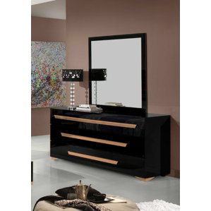 Ertha 3 Drawer Dresser with Mirror by Willa Arlo Interiors