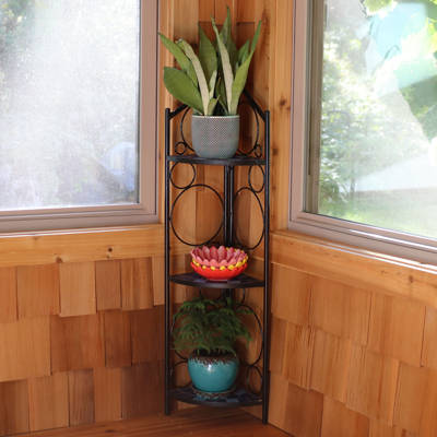 Orren Ellis Orionis Etagere Plant Stand Reviews Wayfair Louth 3 Tier Mosaic Tiled Indoor Outdoor Corner Display Plant Stand