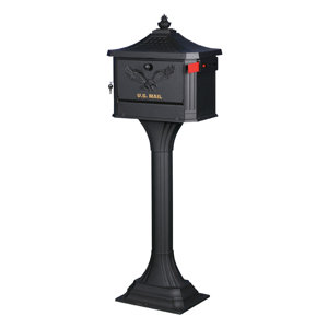 Locking Mailbox with Post Set (Set of 2)