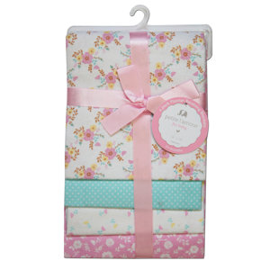 Barrett Vintage Floral Receiving Baby Blanket (Set of 4)