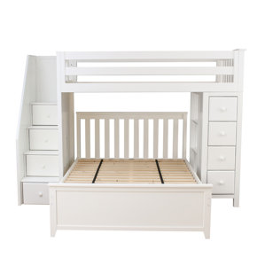 All-in-One Twin Standard Bed with Staircase by Jackpot!