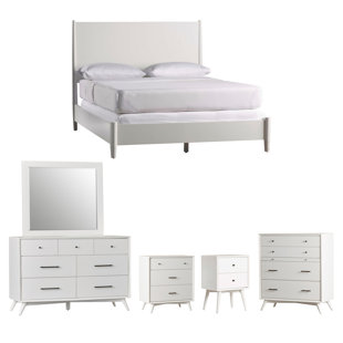 Modern Contemporary Solid Birch Bedroom Furniture Allmodern Parocela Standard Configurable Bedroom Set