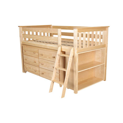 Max Lily Twin Loft Bed With Dresser And Bookcase Wayfair Twin Loft Bed With Dresser And Bookcase