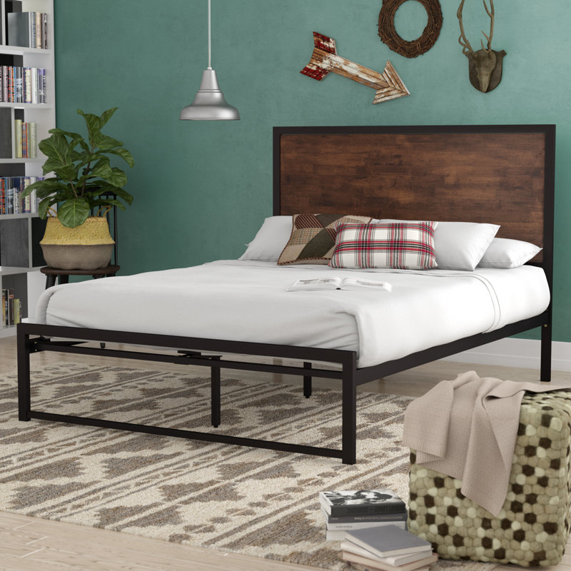 Union Rustic Nadolski Rustic Industrial Platform Bed & Reviews | Wayfair