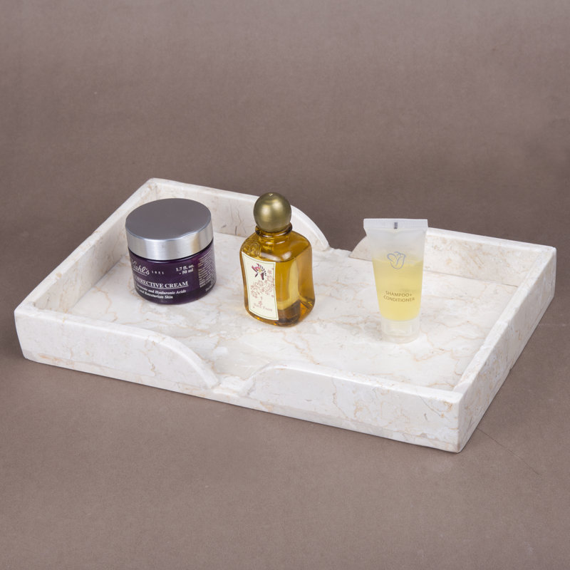 Creative Home Champagne Marble Scalloped Vanity Tray & Reviews Wayfair