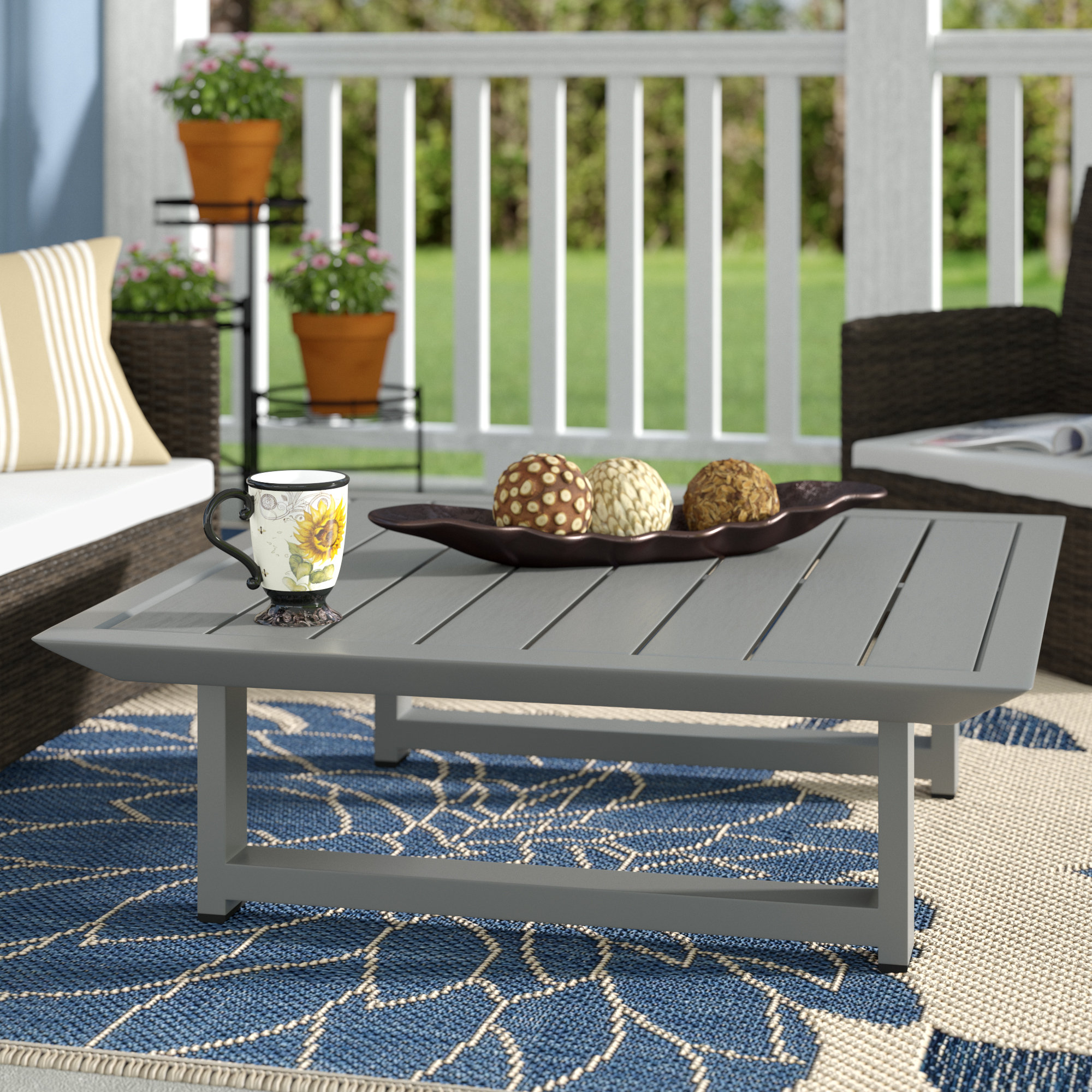 Charlton Home Fricks Metal Coffee Table Reviews Wayfair