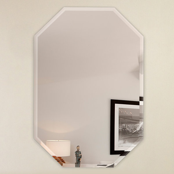Wall Mirror With Hooks fab glass and mirror octagon frameless wall mirror with 3 hooks Wall Mirror With Hooks fab glass and mirror octagon frameless wall mirror with 3 hooks