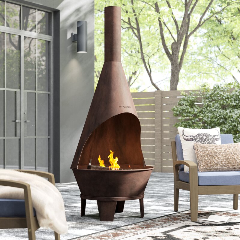 Foundry Select Arneson Steel Wood Burning Chiminea & Reviews | Wayfair