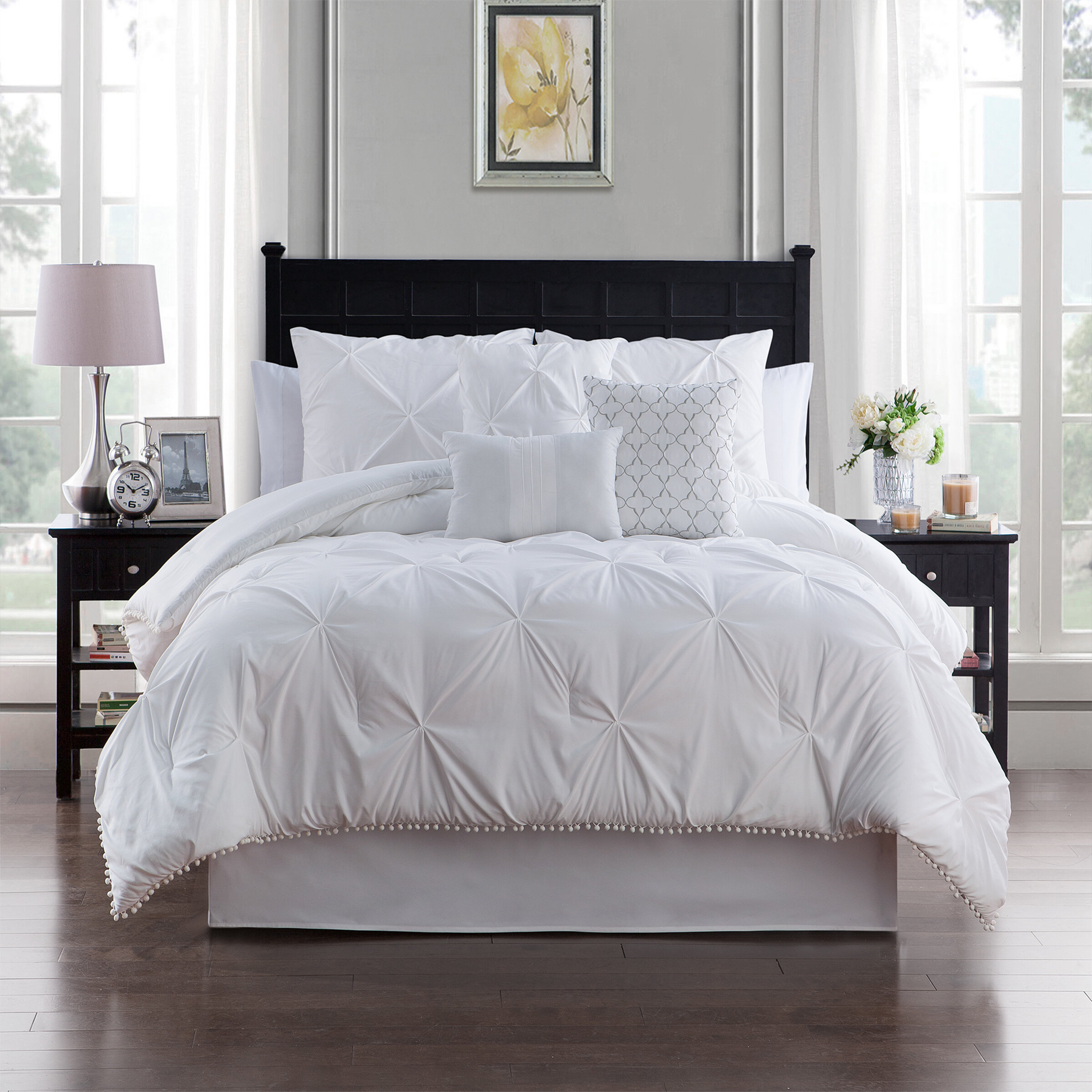 House Of Hampton Keesey Pom Pom Comforter Set Reviews Wayfair