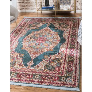 Lonerock Turquoise/Pink Area Rug