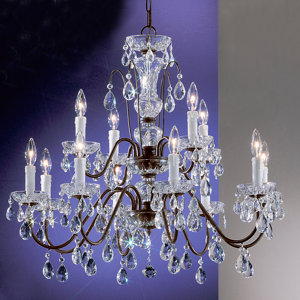 Letitia Traditional 12-Light Crystal Chandelier