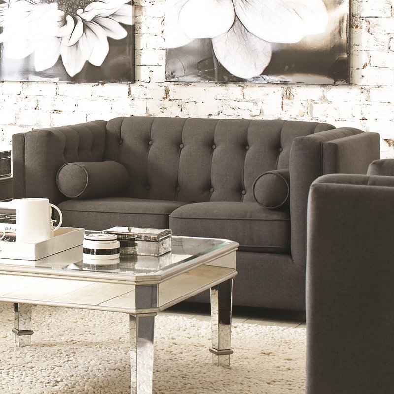 Red Barrel Studio Ramses Modern Chesterfield Loveseat | Wayfair Red Barrel Studio Ramses Modern Chesterfield Loveseat | Wayfair
