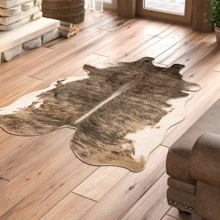 5 X 8 Faux Fur Rugs You Ll Love Wayfair Margo Faux Cowhide Beige Brown Area Rug