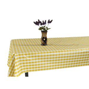 Turlock Rectangular Checkered Non-Woven Backing Kitchen Picnic Tablecloth