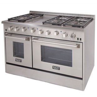Gas Range With Griddle Wayfair Professional 48 Free Standing Gas Range With Griddle