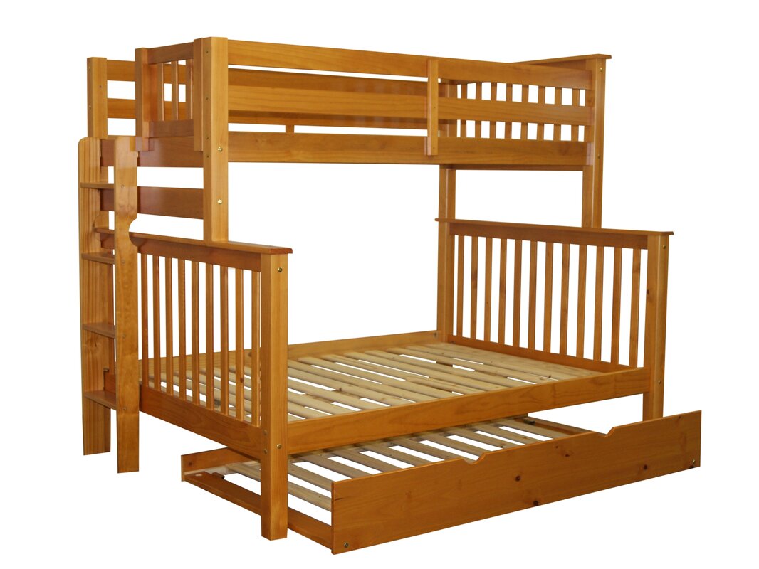 Bedz King Mission Twin over Full Bunk Bed with Trundle  Reviews  Wayfair