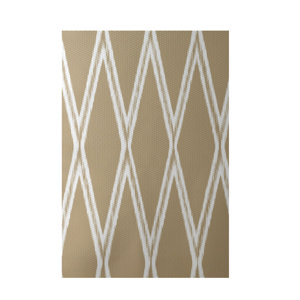 Gate Keeper Geometric Print Khaki Indoor/Outdoor Area Rug