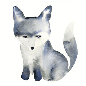 Gentle Watercolor Fox Canvas Art