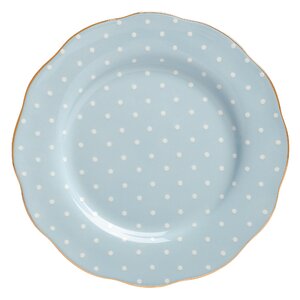 Polka Blue Formal Vintage Salad Plate