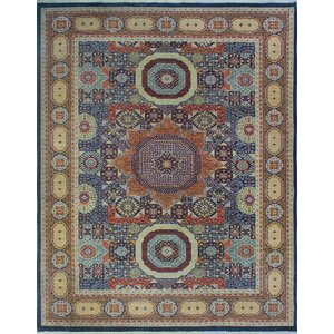 One-of-a-Kind Turner Gul Shaah Hand-Knotted Wool Blue Area Rug