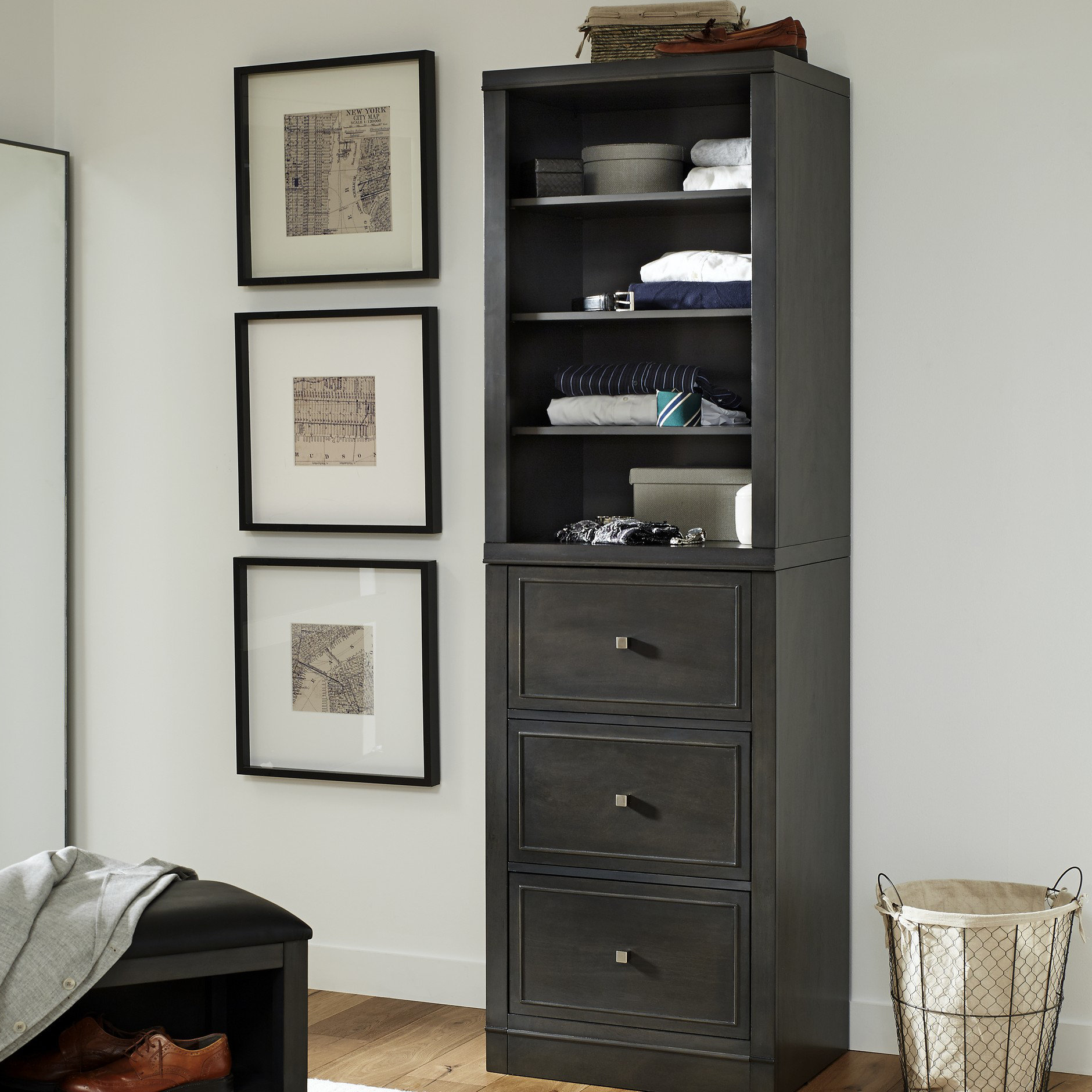 Gracie Oaks Calderdale 25 W Closet Wall Storage Unit Wayfair