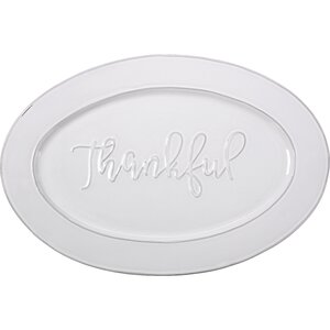 Bountiful Blessings Thankful Ceramic Serving Platter