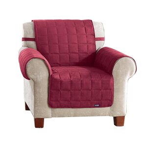 Soft Suede Box Cushion Armchair Slipcover