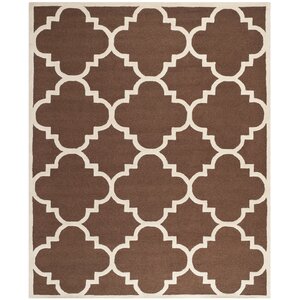 Charlenne Wool Dark Brown/Ivory Area Rug