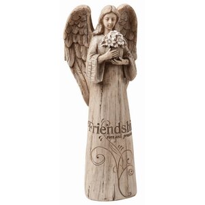 Wish Givers Angel with Flower Pot Statue