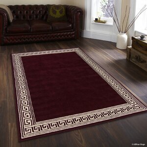 Hand-Woven Red Area Rug