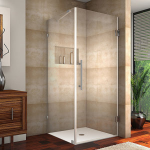 Aquadica Completely  Frameless Hinged Square Shower Enclosure