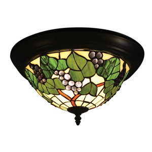 Tiffany Grape 2-Light Flush Mount