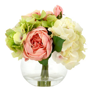 Faux Mixed Bouquet of Peony, Hydrangea and Roses