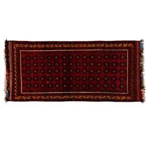 One-of-a-Kind Tribal Hand-Knotted Red Area Rug