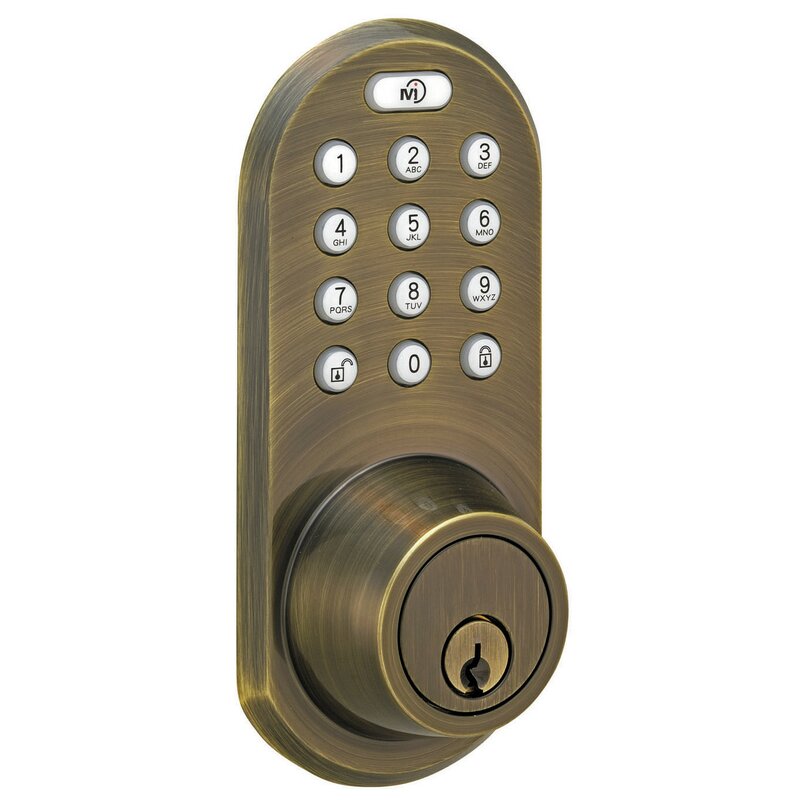 Industrial Scientific Satin Nickel Morning Industry Qf 01sn Keypad And Remote Deadbolt Dead Bolts