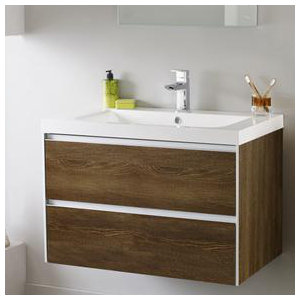 Ultra 80 cm Wandmontierter Waschtisch Erin mit S..