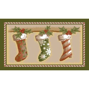 Holiday Stockings Novelty Rug