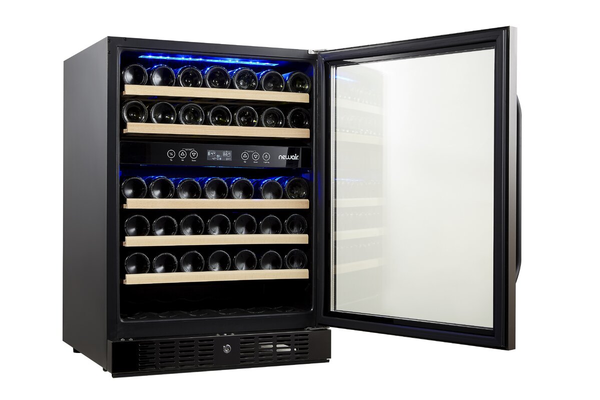 NewAir 46 Bottle Dual Zone Convertible Wine Cooler & Reviews Wayfair