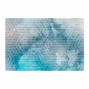 Matt Eklund Frost Labyrinth Blue/White Area Rug