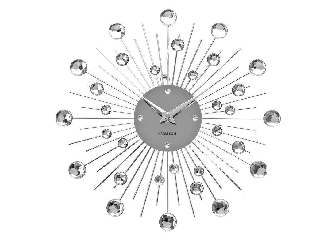 Karlsson Sunburst Crystal 30cm Wall Clock & Reviews Wayfair.co.uk