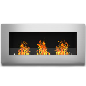 Monroe Ventless Wall Mount Bio-Ethanol Fireplace by Elite Flame