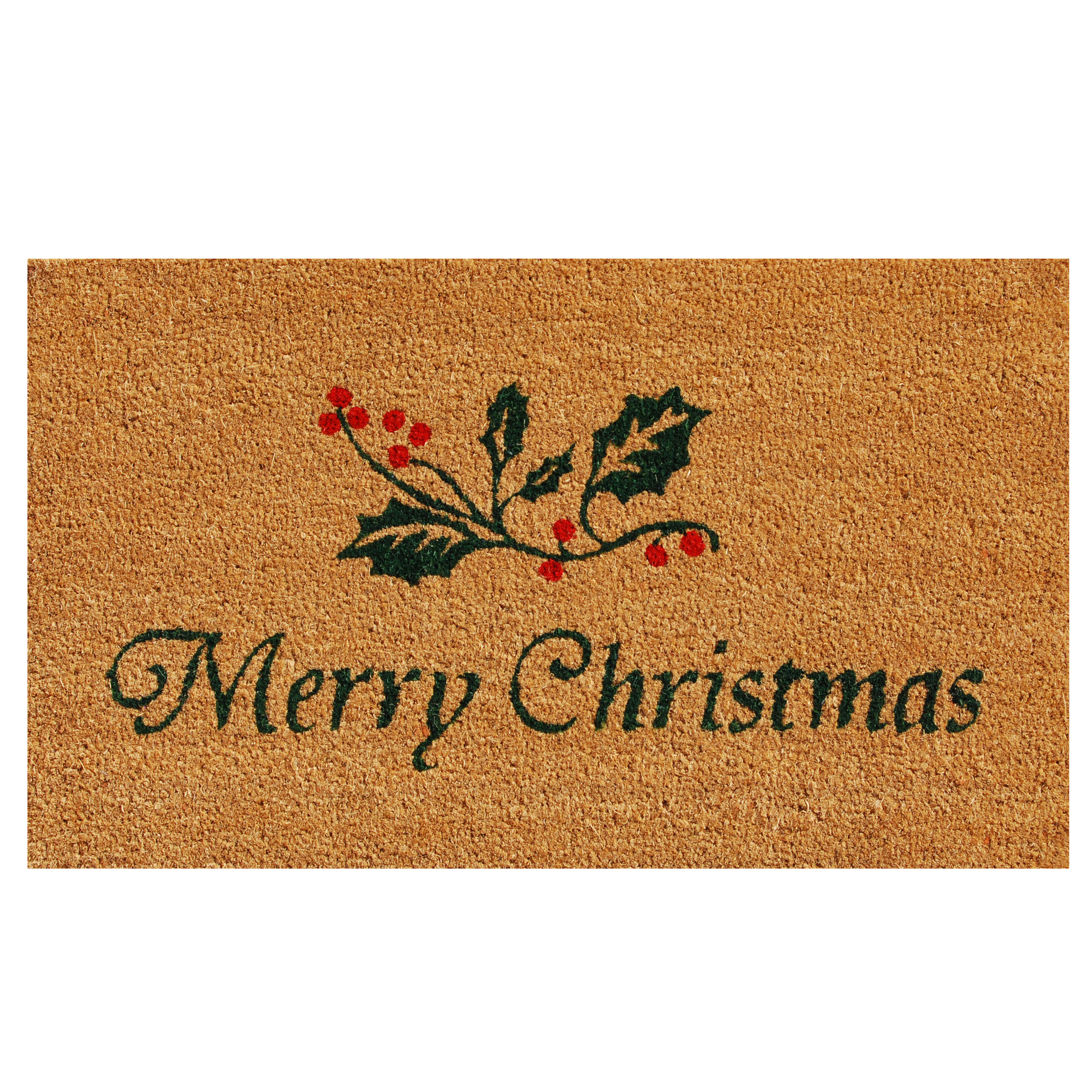 Pvc Backed Non Slip Natural Coir Christmas Doormat Teppiche