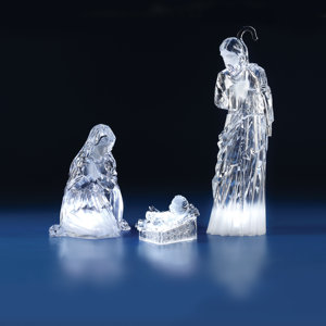 3 Piece Saint LED Holy Family Nativity Set
