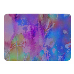 Painterly Foliage Series 3 by Malia Shields Memory Foam Bath Mat