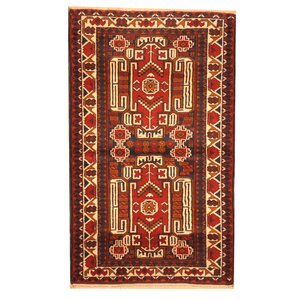 Balouchi Hand-Knotted Burgundy/Rust Area Rug