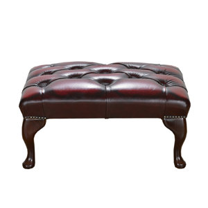 Hocker Chesterfield aus Leder von Portabello Interiors