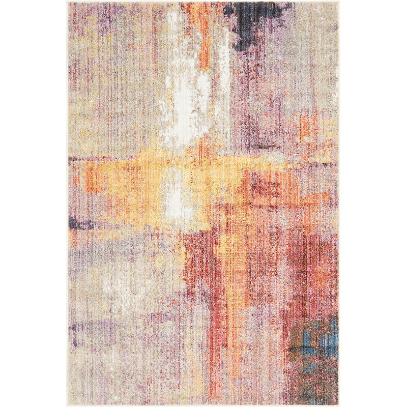 Downtown Flatiron Orange Gray Area Rug Reviews Joss Main Downtown Flatiron Orange Gray Area Rug