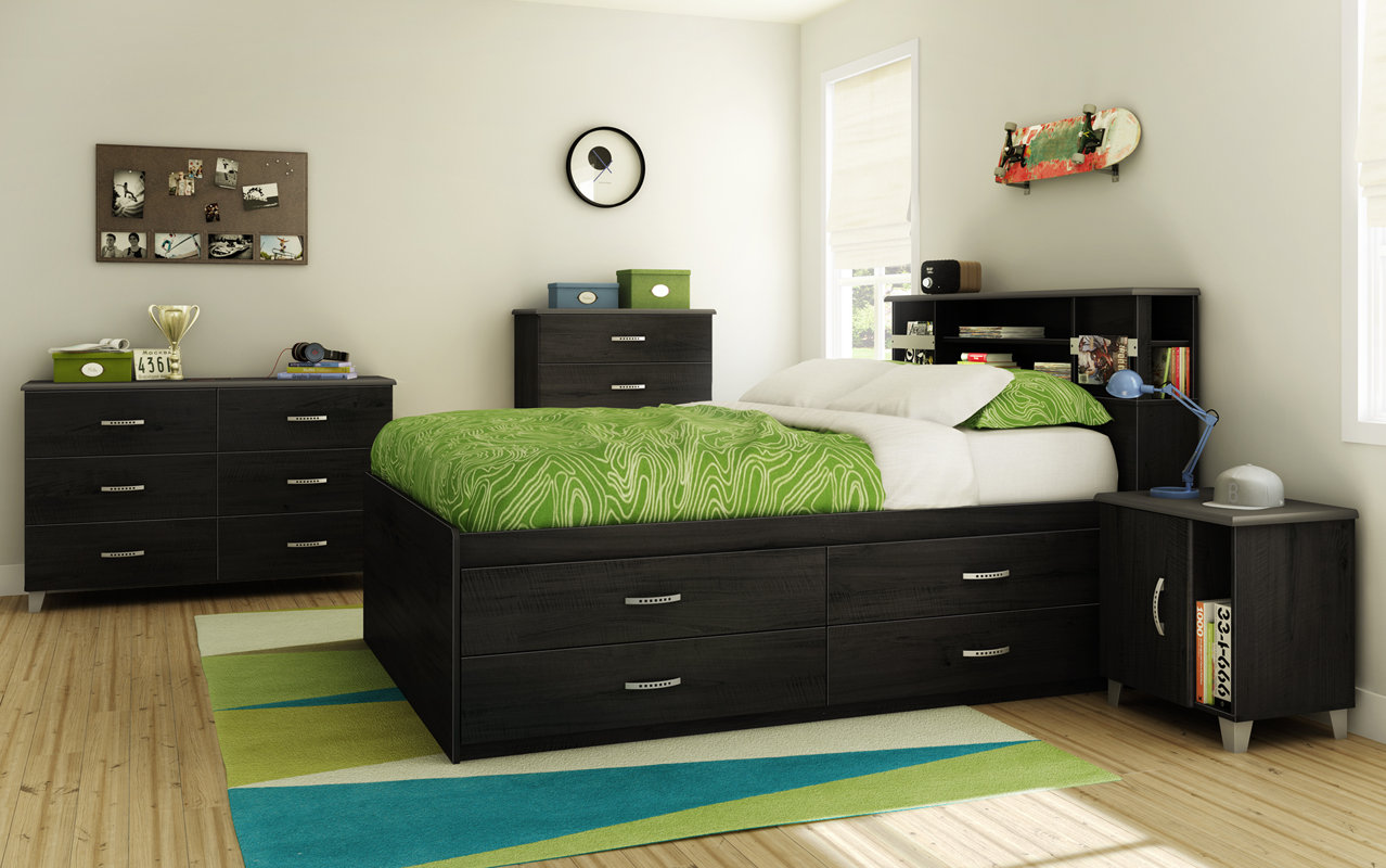 South Shore Lazer Full Captain Bed with Storage & Reviews Wayfair