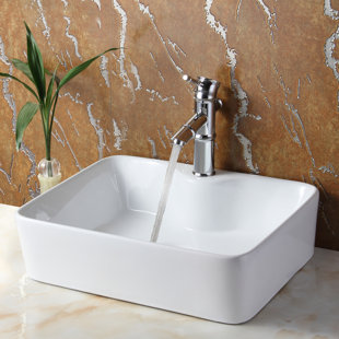 Modern Bathroom Sinks Allmodern Ceramic Rectangular Vessel Bathroom Sink